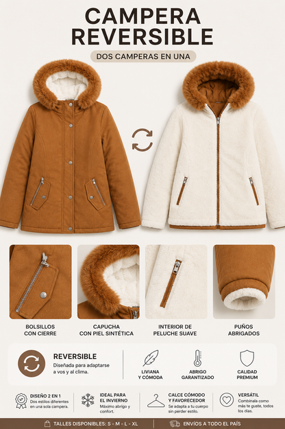 Parka Reversible Premium 2 en 1 | Dos Looks en Una Sola Campera